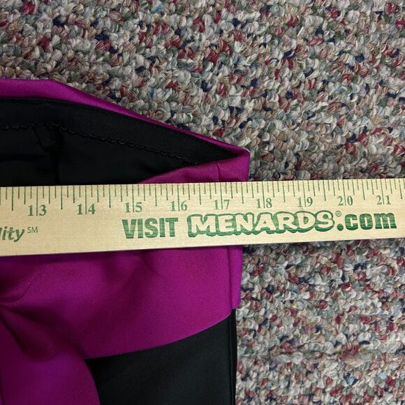 Badgley Mischka Black Strapless Orchid Pink Ribbon Detail Long Column Dress 14 - Picture 12 of 15